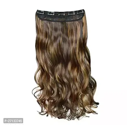 Designer Brown Synthetic Hair Extension For Women-thumb0