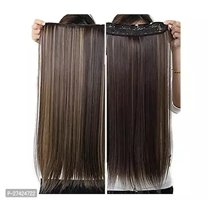 24 Inch 5 Clips Synthetic Extensions For Women/Girls Hair Extension PACK OF 1-thumb0