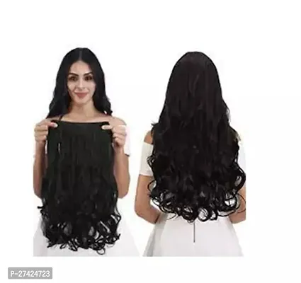 24 Inch 5 Clips Synthetic Extensions For Women/Girls Hair Extension PACK OF 1-thumb0