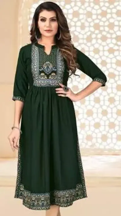 Women Stylish Rayon A-Line Kurta