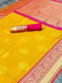 Soft Lichi Silk Jacquard Work Saree with Blouse piece-thumb2