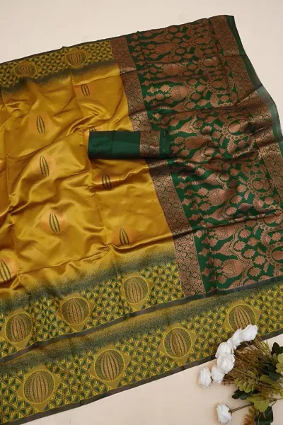 Alluring Art Silk Saree with Blouse piece 