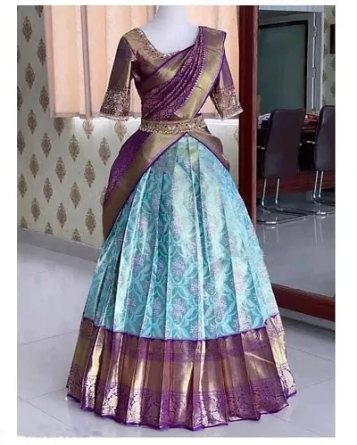 Best Selling Silk Blend Saree with Blouse piece 