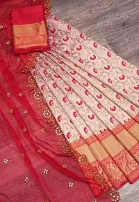 New Trendy Party Wear Half Saree With Blouse and Dupatta-thumb2