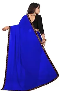 Stylish Fancy Designer Georgette Saree With Blouse Piece For Women-thumb1