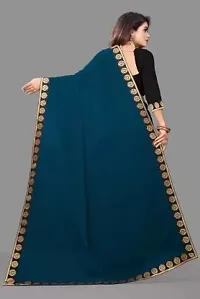 Stylish Fancy Designer Georgette Saree With Blouse Piece For Women-thumb1