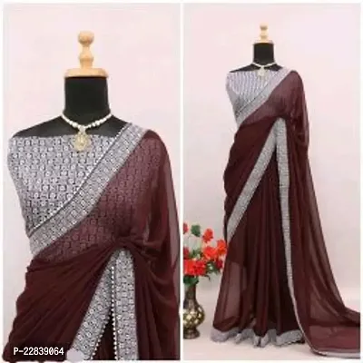 Stylish Fancy Designer Georgette Saree With Blouse Piece For Women