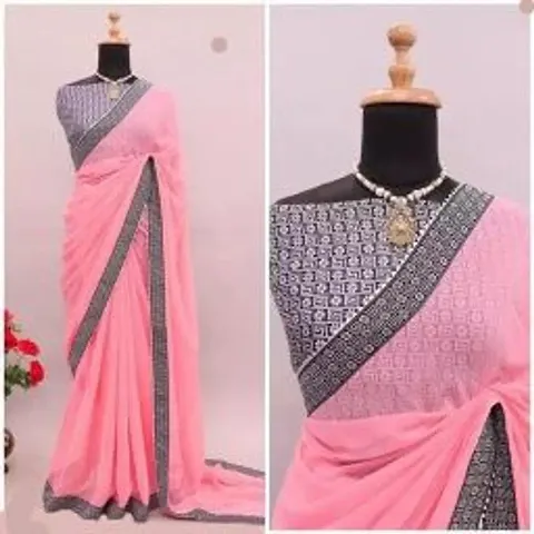 Must Have Georgette Saree with Blouse piece 