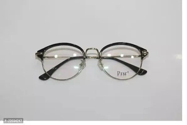 Optexia Beautiful Combination Of Metal And Plastic Specs For Men Women Unisex Black Colour Metal Sides