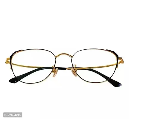 Optexia Light Brown With Gold Unisex Men Women Spectacles Frame Eyewear-thumb0