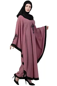 Fancy Naqab Burkha Abaya Firdous Frill Work Hijab Burqa for Girls And Womens With Dupatta-thumb3