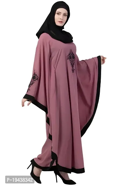 Fancy Naqab Burkha Abaya Firdous Frill Work Hijab Burqa for Girls And Womens With Dupatta-thumb4