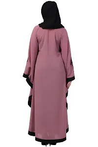 Fancy Naqab Burkha Abaya Firdous Frill Work Hijab Burqa for Girls And Womens With Dupatta-thumb2