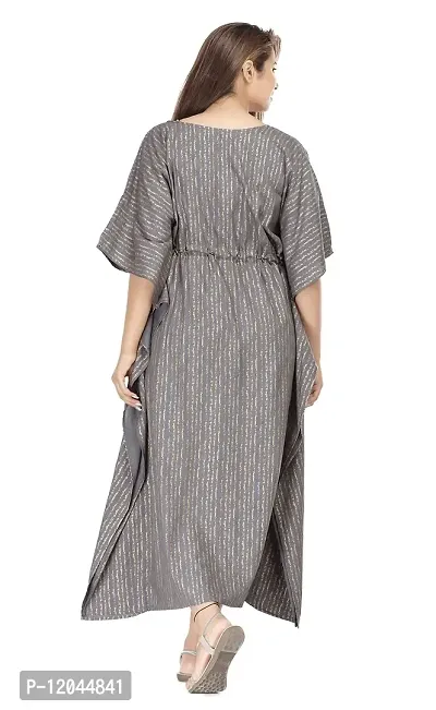 Jemor Rayon Grey Color Kaftan Kurta/Dress for Women-thumb5