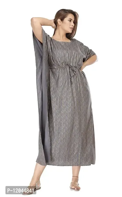 Jemor Rayon Grey Color Kaftan Kurta/Dress for Women-thumb2