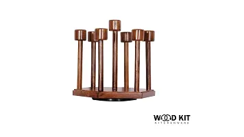 Useful Glass Holder for 6 Glasses Sheesham Wood Glass Stand for Kitchen Dining Table Glass Holder Round Glass-thumb2