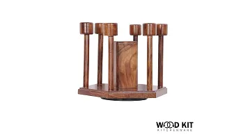 Useful Wooden Glass Holder Stand- Glass, Spoon Stand-thumb1