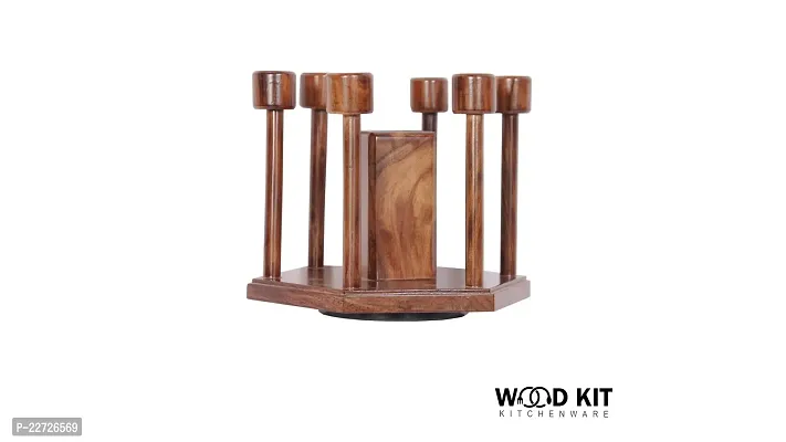 Useful Wooden Glass Holder Stand- Glass, Spoon Stand-thumb2