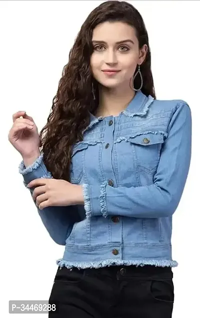 Comfortable Blue Denim Jackets For Women-thumb0