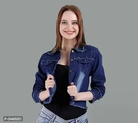 Comfortable Blue Denim Jackets For Women-thumb0