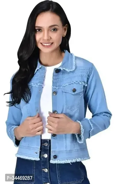 Comfortable Blue Denim Jackets For Women-thumb0