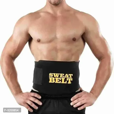 sweat slim belt original ,sweet sweat waist, yoga belt ,exercise belt for women  men weight loss belt  tummy trimmer (Free size, fit for all,Pack of 1-thumb0