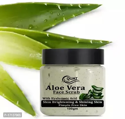 Natural Aloe Vera Scrub Revitalizing Skin Whitening Face Scrub For Glowing Skin,Oily,Dry Skin For Both WomenandMen (100Gm)-thumb0