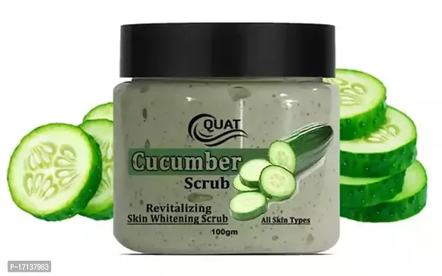 Pure Cucumber Scrub Revitalizing Skin Whitening Face Scrub For Glowing Skin,Oily,Dry Skin For Both WomenandMen (100Gm)-thumb0