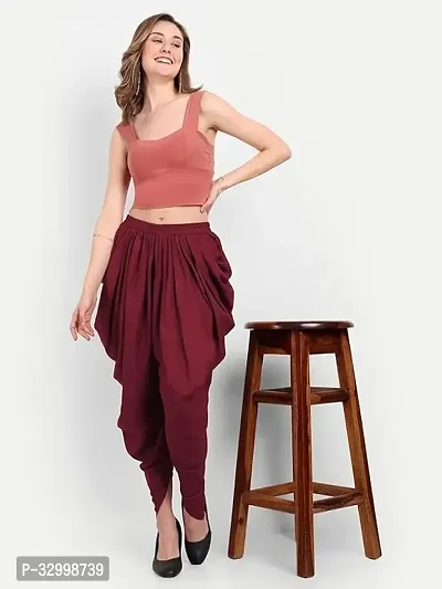 Stylish Rayon Pleated Dhoti Pant For Women-thumb3