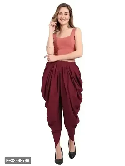 Stylish Rayon Pleated Dhoti Pant For Women-thumb0