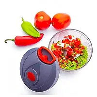 Vegetable  Fruit Manual Handy Chopper 450ML (Grey)-thumb4