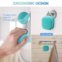 ANKEV Silicone Bath Body Brush Shower Scrubber, Mud  Dirt Remover with Shower Gel Dispenser Soft Massager with Non-toxic Brushes (Random Colors)-thumb2