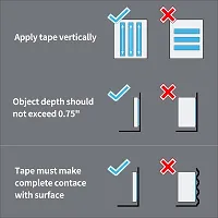 ANKEV Pack of 2, Heavy Duty Double Sided Tape, Transparent Removable Mounting Tape, Removable Sticky Strip Transparent Wall Tape, Washable Strong Poster Carpet Tape-thumb1