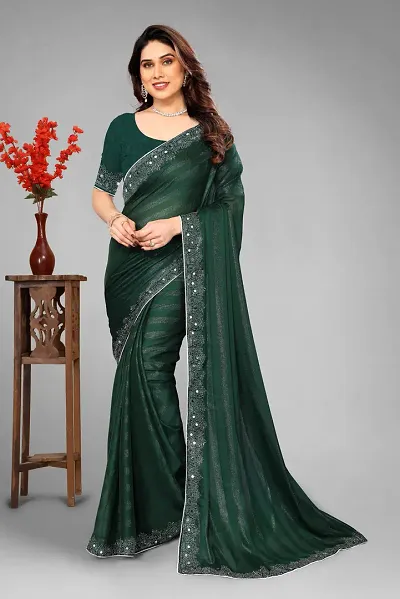 Glamorous Chiffon Saree with Blouse piece 