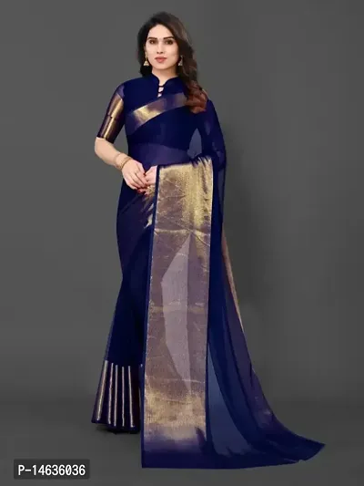 Embellished Bollywood Chiffon Saree-thumb0