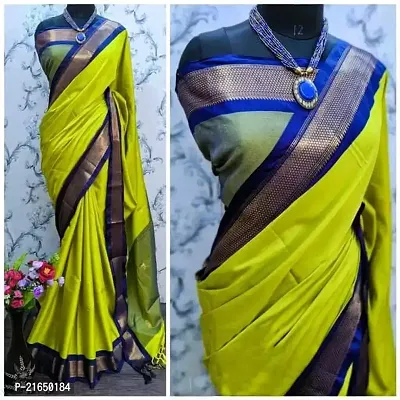 Embroidered Paithani Cotton Silk Saree with blouse.-thumb0