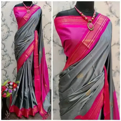 New In Cotton Silk Saree with Blouse piece