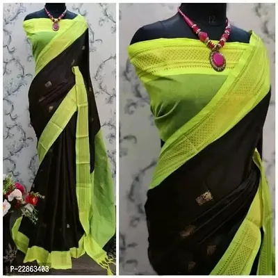 Fancy Cotton Silk Saree with Blouse Piece for Women