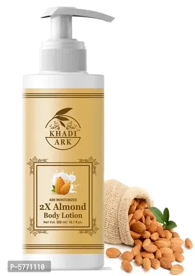 Khadi Ark Almond Body Lotion Moisturizer for Soft & Smooth Skin (300 ml)