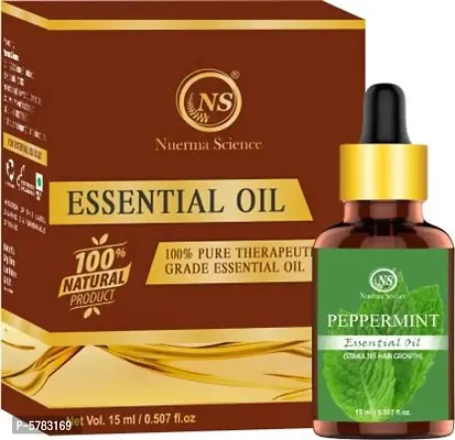 Nuerma Science 100% Pure Organic Peppermint Essential Oil Hair Oilnbsp;(15 ml)