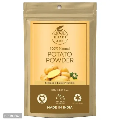 Khadi Ark 100% Natural Potato Powder For Soothing & Lighten Your skin 100 GM-thumb0