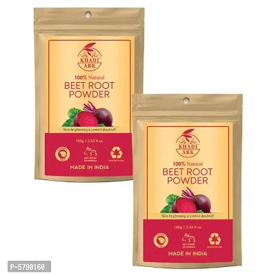 Khadi Ark Beetroot Powder For Skin Lightening  Pink Lips (Pack of 2,100 GM Each)&nbsp;(200 GM)