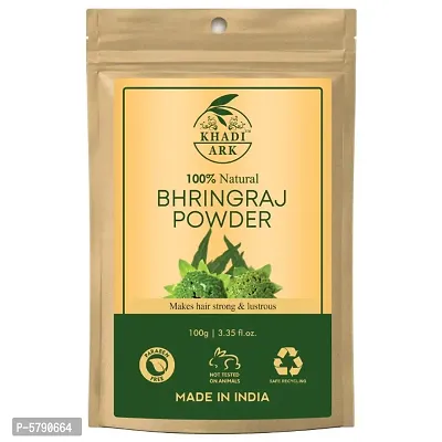 Khadi Ark Bhringraj Powder for Strong  Healthy Hair 100 GM-thumb0