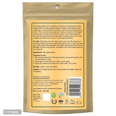 Khadi Ark Bhringraj Powder for Strong  Healthy Hair (Pack of 4, 100 GM Each) (400 GM)-thumb2