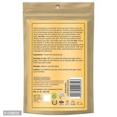 Khadi Ark 100% Natural Amla Powder Anti Dandruff  Anti Hair Fall Hair Care Powder (Edible) (Pack of 5, 100 GM Each) (500 GM)-thumb2