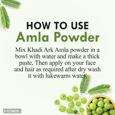 Khadi Ark 100% Natural Amla Powder Anti Dandruff  Anti Hair Fall Hair Care Powder (Edible) 100 GM-thumb5
