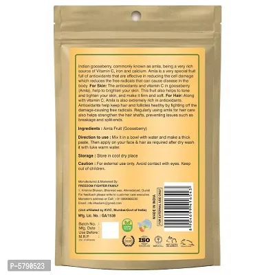 Khadi Ark 100% Natural Amla Powder Anti Dandruff  Anti Hair Fall Hair Care Powder (Edible) (Pack of 4, 100 GM Each) (400 GM)-thumb2