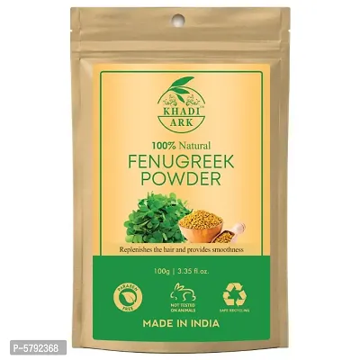 Khadi Ark 100% Pure Natural Fenugreek Powder for All types of Hair  skin 100 GM-thumb0