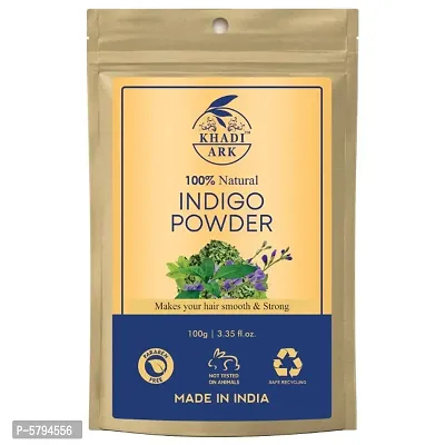 Khadi Ark Herbal Indigo Hair Care Powder 100 GM-thumb0