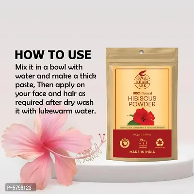 Hibiscus Powder for Anti Dandruff, Itchy Scalp and Grey to Black Hair (Grey to Black Hair When Used with Henna) 100 GM-thumb4